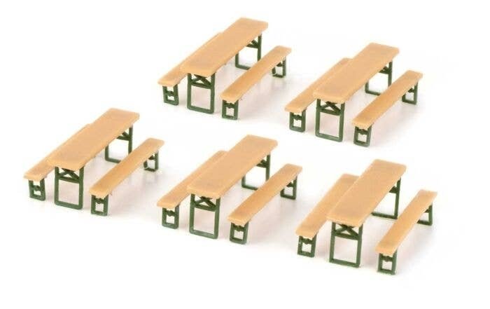 Picnic Tables -- Kit pkg(5), HO, Walthers SceneMaster 4190