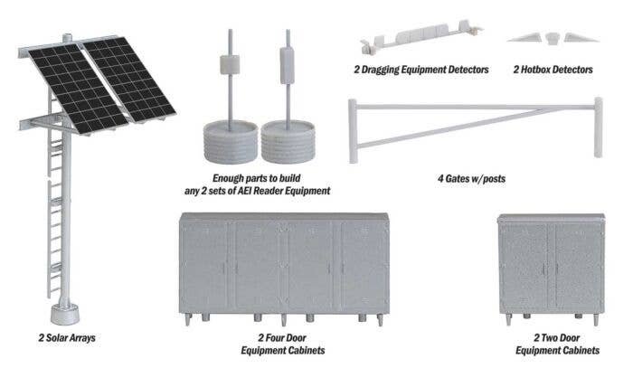 Modern Trackside Detail Set -- Kit, HO, Walthers SceneMaster 4139