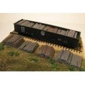 Used Wood Railroad Tie Stacks, HO, Monroe Models 2108