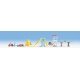 Playground Accessories -- Ping-Pong Table, Monkey Bars, Slide, Tent, Baby Carriage, Roller, Bicyc, HO, Noch Gmbh & Co 14814