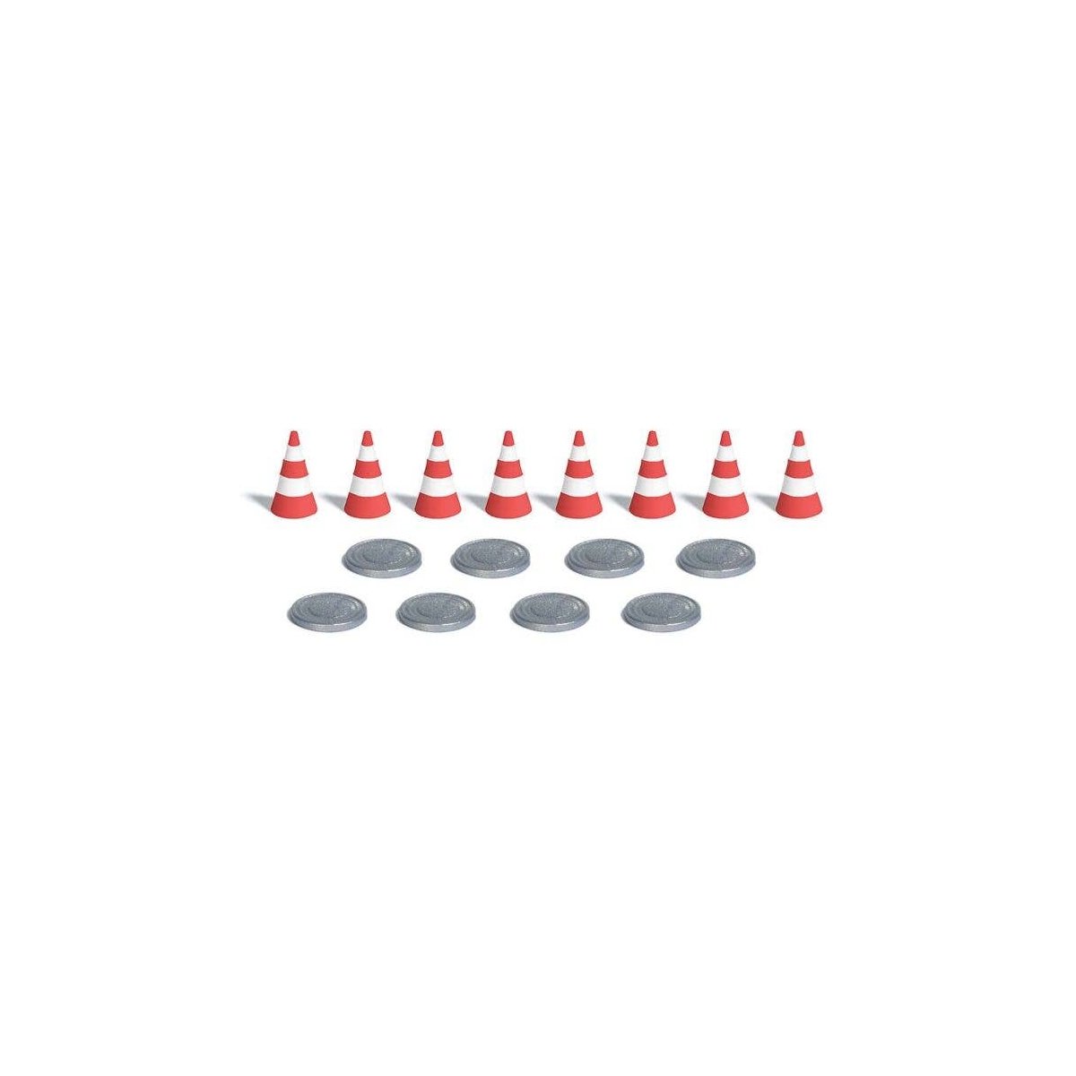 Street Details -- 8 Each: Manhole Covers & Traffic Cones, HO, Busch Gmbh & Co Kg 7788