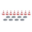 Street Details -- 8 Each: Manhole Covers & Traffic Cones, HO, Busch Gmbh & Co Kg 7788