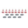 Street Details -- 8 Each: Manhole Covers & Traffic Cones, HO, Busch Gmbh & Co Kg 7788