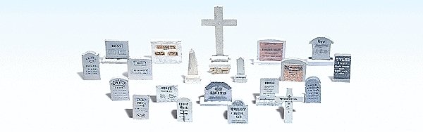 Scenic Accents(R) -- Tombstones pkg(20), HO, Woodland Scenics 1856
