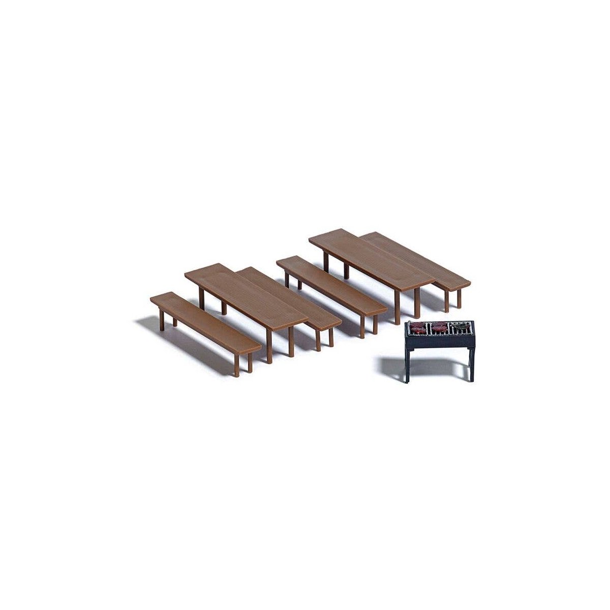Beer Grill w/Benches & Tables, HO, Busch Gmbh & Co Kg 7782