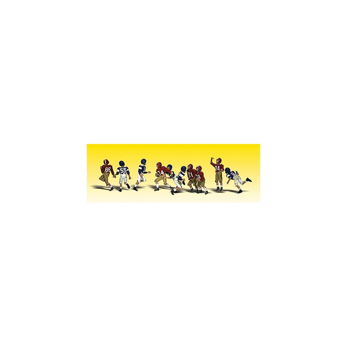 Scenic Accents(R) Figures -- Youth Football Players Playing 5-On-5 pkg(10), N, Woodland Scenics 2169
