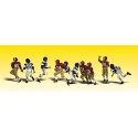 Scenic Accents(R) Figures -- Youth Football Players Playing 5-On-5 pkg(10), N, Woodland Scenics 2169