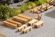 Wood Plank Piles -- Laser-Cut Wood Kit pkg(8), N, Noch Gmbh & Co 14628
