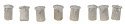 Trash Cans and Lids pkg(8), HO, The N Scale Architect 20049