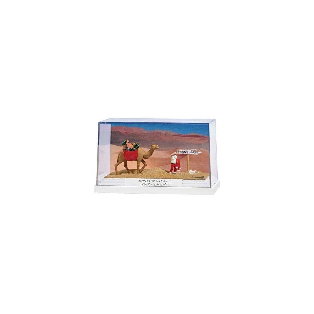 Wrong Turn! Merry Christmas XXVIII -- Santa with Camel Carrying Gift Sack in the Desert, HO, Busch Gmbh & Co Kg 7630