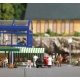 Piaggio Ape with Pizza Oven, Figure, Pizza Peel, Sign - Action Set, HO, Busch Gmbh & Co Kg 7992