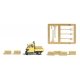 Hay Transport - Action Set -- Ape 50 Pickp, Hay Bales, Tools, 2 Figures, HO, Busch Gmbh & Co Kg 7934
