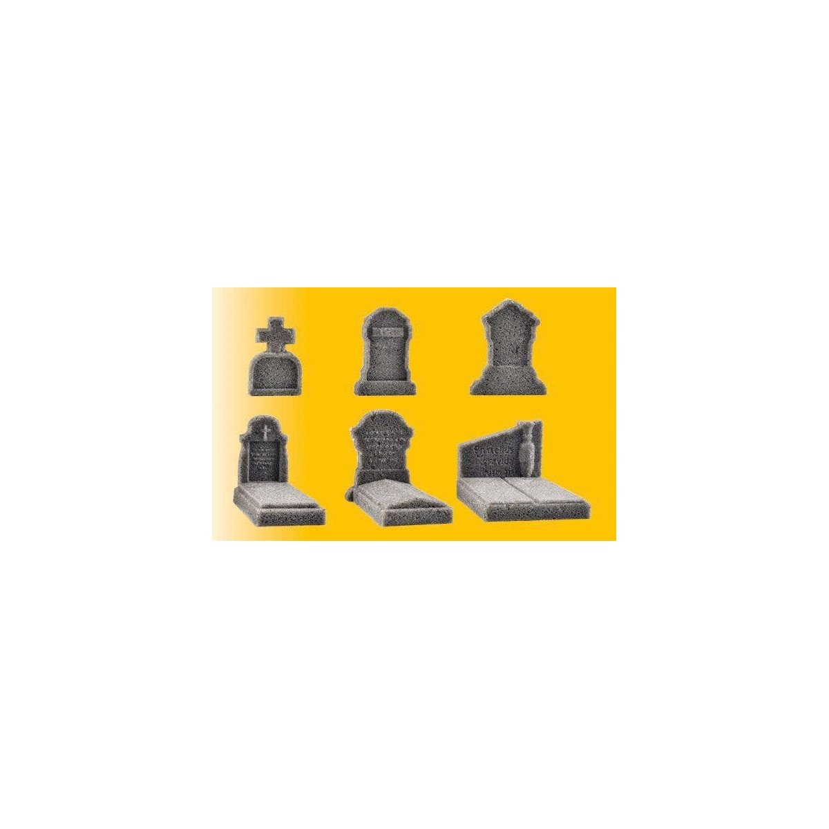 Stone Art -- Tombstones pkg(6), HO, Vollmer Gmbh 48282