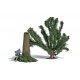 Geochcher - Action Set -- Land Rover Defender, Tree, Stump, Figure, HO, Busch Gmbh & Co Kg 7955