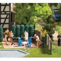 Garden Furniture Set -- Table, 4 Chairs, Grill, HO, Busch Gmbh & Co Kg 1189