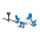 Garden Furniture Set -- Table, 4 Chairs, Grill, HO, Busch Gmbh & Co Kg 1189