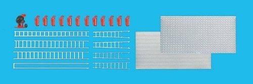 Ventilation Fan, Fire Extinguishers, Ladders & Treadplate Details, HO, Preiser Kg 31026