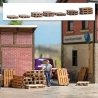 Wood Pallets - Laser-Cut Wood Kit -- pkg(12), HO, Busch Gmbh & Co Kg 1810