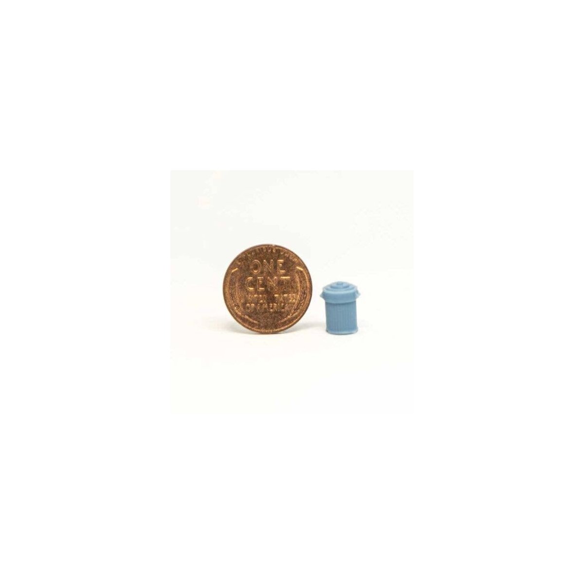 Trash Can with Lid -- pkg(5), HO, All Scale Miniatures 870846