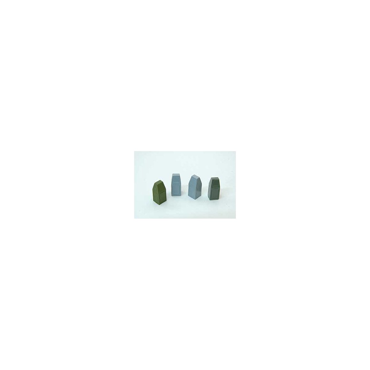Street Trash Cans -- Unpainted Metal Castings pkg(4), HO, Durango Press 129