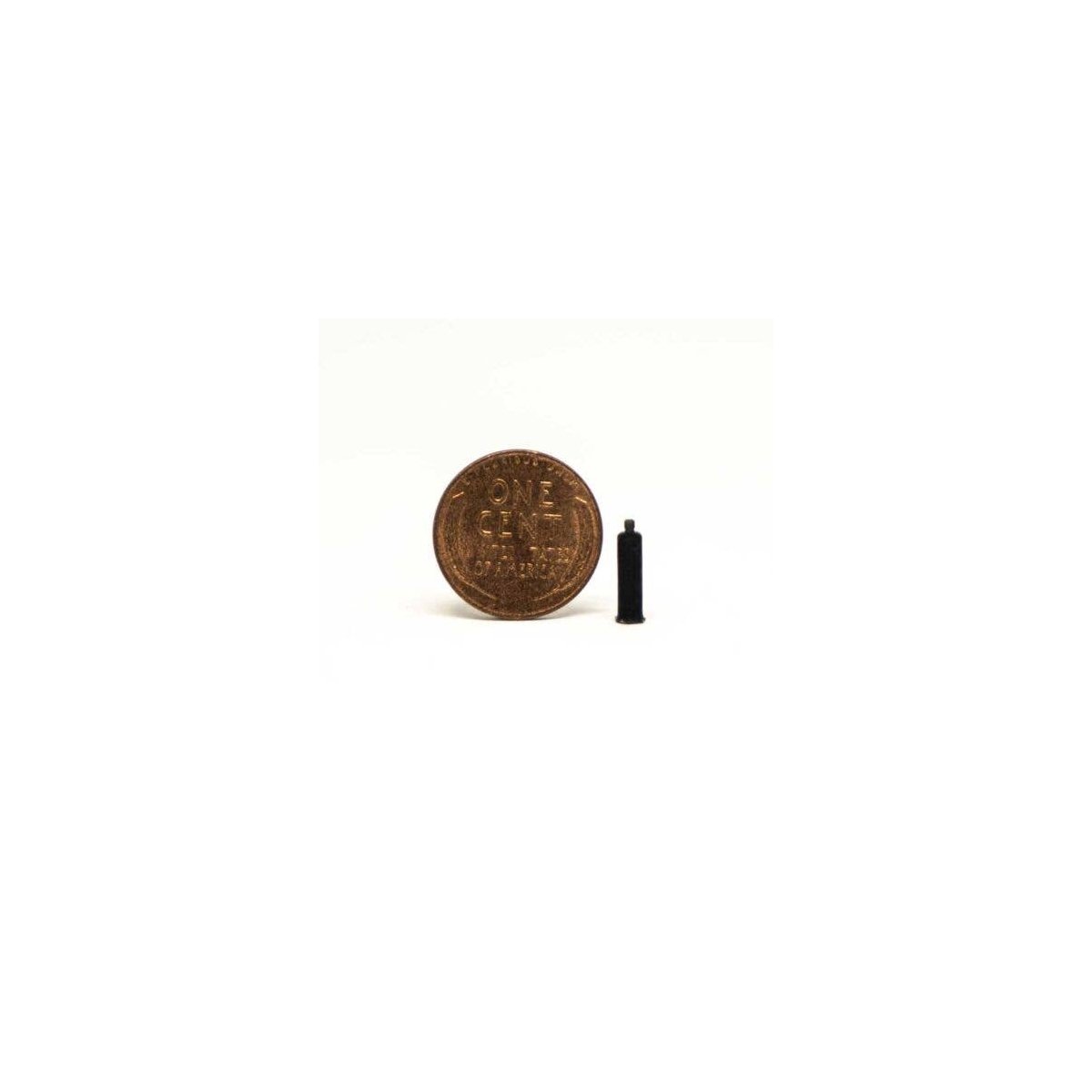 Black Acetylene Cylinder -- pkg(5), HO, All Scale Miniatures 870812