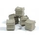 Small Square Crate (Cast Metal) -- Unpainted pkg(5), HO, Durango Press 135