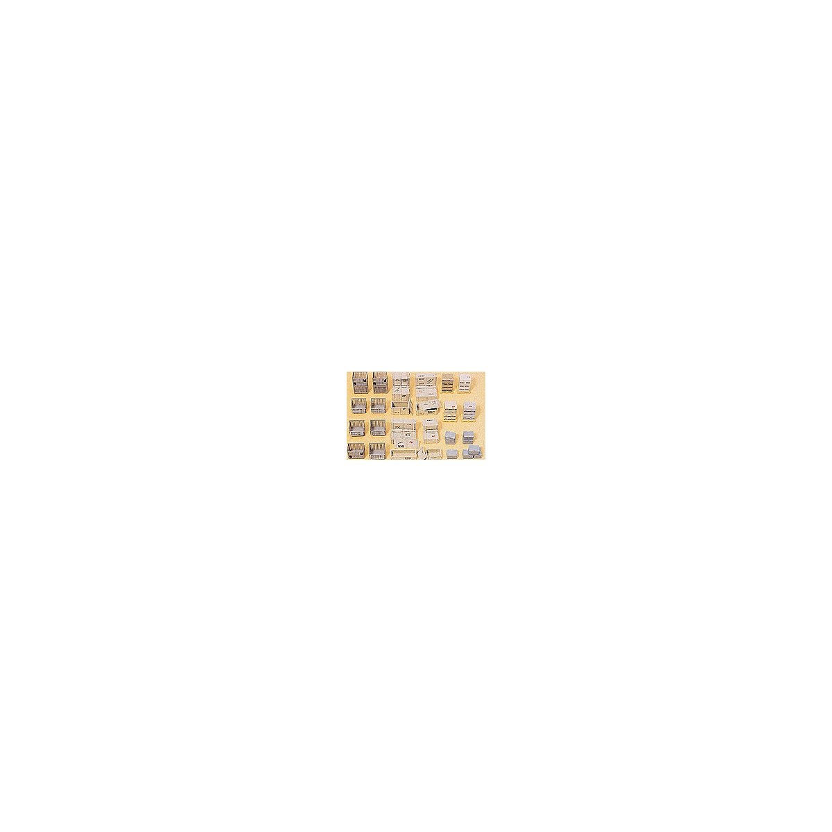 Lattice Box, Pallets & Crates -- pkg(38), HO, Preiser Kg 17110
