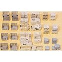 Lattice Box, Pallets & Crates -- pkg(38), HO, Preiser Kg 17110