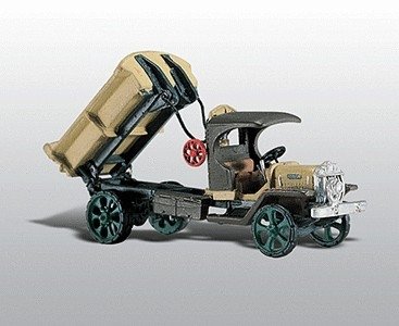 American Construction Equipment (Unpainted Metal Kit) -- Early 1.5-Ton Federal Dump Truck, HO, Woodland Scenics 247