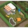 Miniature Scene -- Camping Trailer Scene, HO, Busch Gmbh & Co Kg 6023