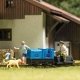 Garden Railroad - Action Set -- Unpowered Gmeinder 15/18 Loco, Rider Car, Figure, Track Set, HO, Busch Gmbh & Co Kg 79828