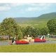 Penguin Soapbox Derby Race Complete Miniature Scene -- 3 Penguins, 2 SoapBoxcars, 4 Traffic Co, HO, Busch Gmbh & Co Kg 7924