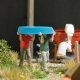 Carrying a Boat - Action Set -- Boat, 2 Figures, Boat Stands, HO, Busch Gmbh & Co Kg 79817
