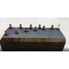 Lighted Traffic Barrels 6/Pack -- Orange, White pkg(6), HO, East Coast Circuits 9504