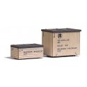 Machinery Crates - Laser-Cut Kit -- 2 Large, 2 Small, HO, Busch Gmbh & Co Kg 1840