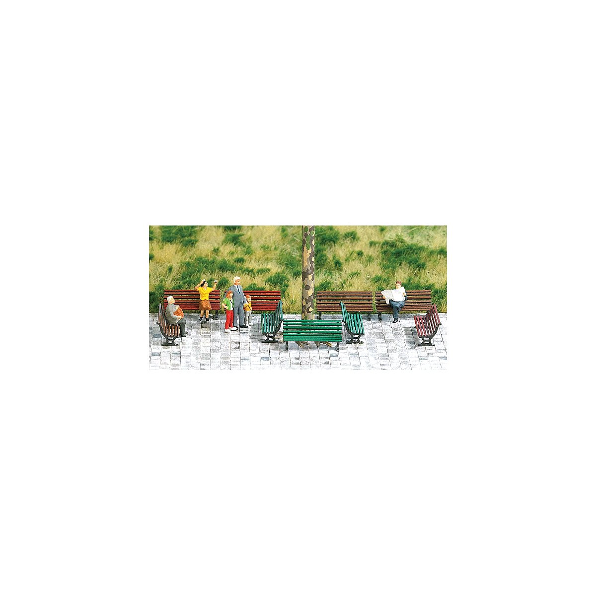 Park Benches pkg(12), HO, Busch Gmbh & Co Kg 1149