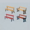 Park Benches -- Assorted Colors pkg(12), HO, Faller Gmbh 180443