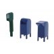 Roadside Mail Boxes and City Mailboxes -- Kit, HO, Walthers SceneMaster 4184
