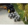 Aluminum Beer Barrels pkg(10), HO, Faller Gmbh 180971