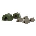 Camping Tents -- 4 Small, 2 Large, HO, Walthers SceneMaster 4165