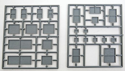 Assorted Wood Crates -- Plastic Kit pkg(8), HO, Tichy Train Group 8174