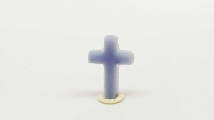 Military Cross Headstone -- Unpainted, HO, All Scale Miniatures 871959