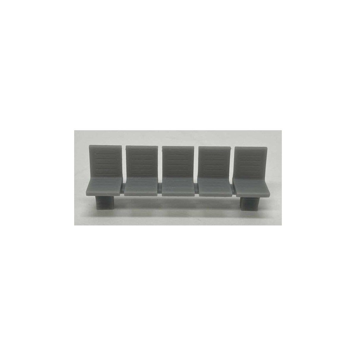 Platform/Waiting Room Seats - Slit Back and Seat -- Unpainted 3D Print pkg(3), N, Phoenix Precision Models 30698