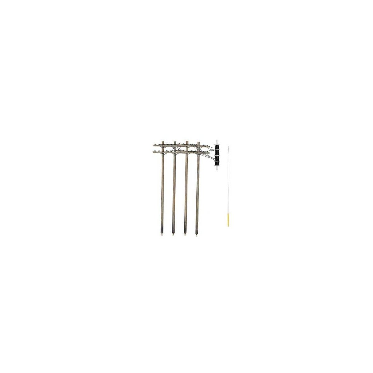Pre-Wired Poles - Utility System -- Double Crossbar, N, Woodland Scenics 2251