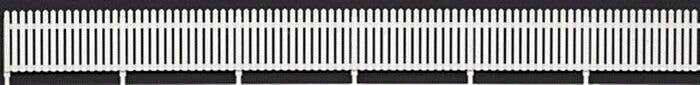 Picket Fence 4` Scale Tall -- 5 Pieces, 32-1/2` 82.6cm Length Total, HO, Tichy Train Group 8278