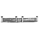 Fence -- Victorian Picket Fence with Gates & Post, HO, Grandt Line Products Inc 5119