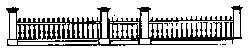 Fence -- Victorian Picket Fence with Gates & Post, HO, Grandt Line Products Inc 5119