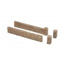 Stone Garden Wall -- 12 Pieces, Total Length 28` 71cm, 9/16` 1.5cm Tall, HO, Noch Gmbh & Co 13172