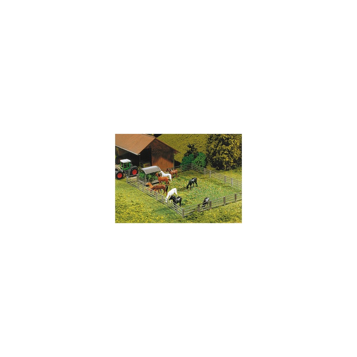Farmyard Fence System -- 59′ 150cm, HO, Faller Gmbh 180434