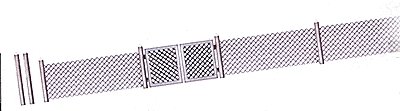 Chain Link Fence -- 39-3/8′ 100cm, HO, Busch Gmbh & Co Kg 6019